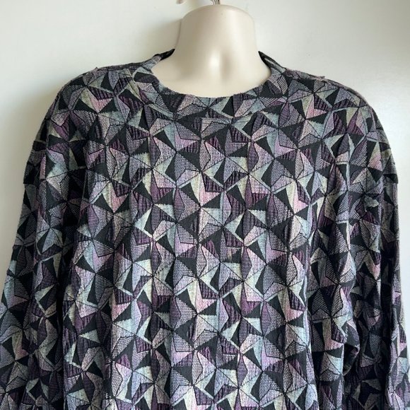 Jhane Barnes Coogi Style Bill Cosby Sweater Wool Blend Geo Print Mens Sz XL ~EUC - Picture 2 of 9
